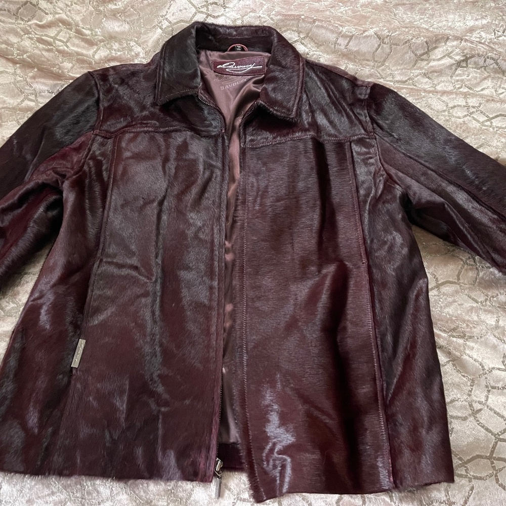 DAVOUCCI leather suit blazer